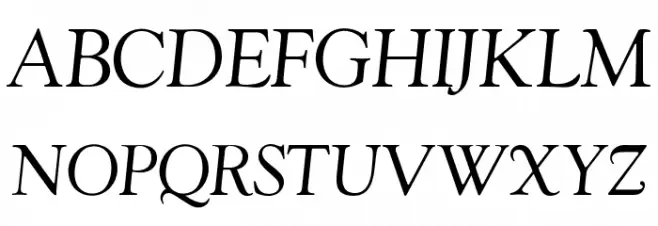 OPTIwtcGoudy-RegularItalic फ़ॉन्ट अपरकेस