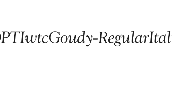 OPTIwtcGoudy-RegularItalic Logo