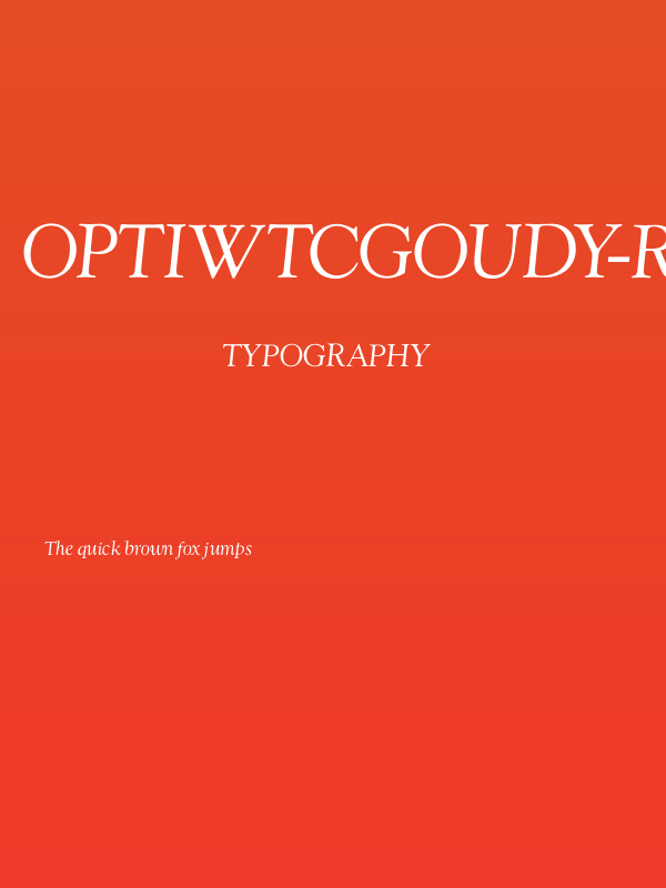 OPTIwtcGoudy-RegularItalic Poster