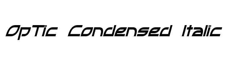 OpTic Condensed Italic  Скачать бесплатные шрифты