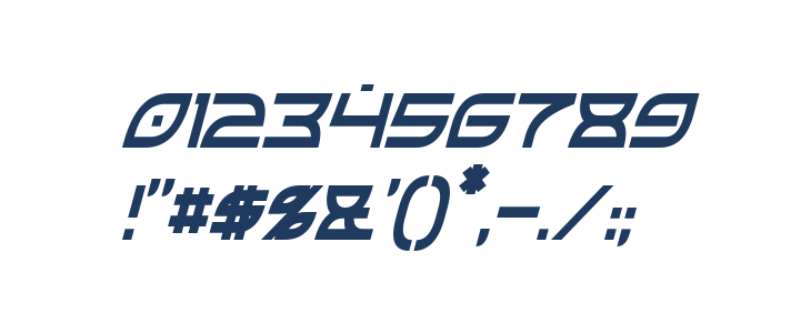 OpTic Condensed Italic Other Characters