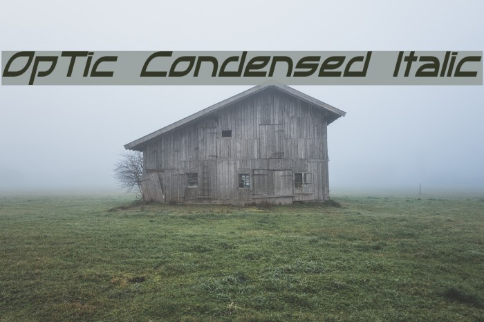 OpTic Condensed Italic Example 3
