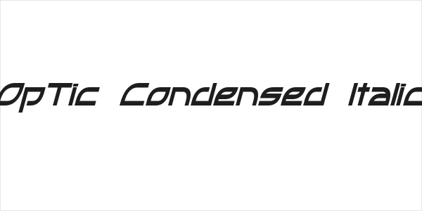 OpTic Condensed Italic Logo