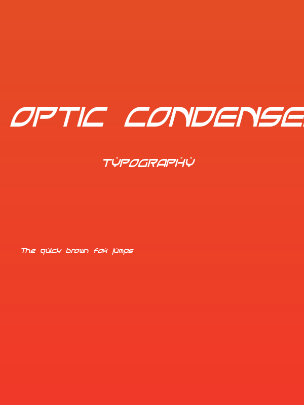 OpTic Condensed Italic Poster