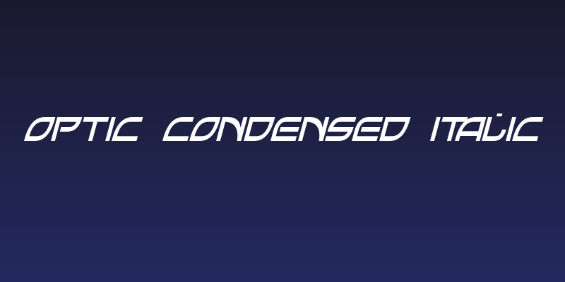 OpTic Condensed Italic Social Header