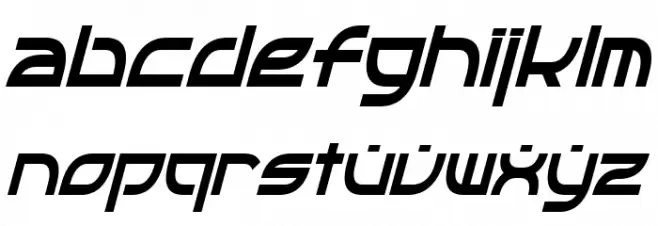 OpTic Condensed Italic फ़ॉन्ट लोअरकेस