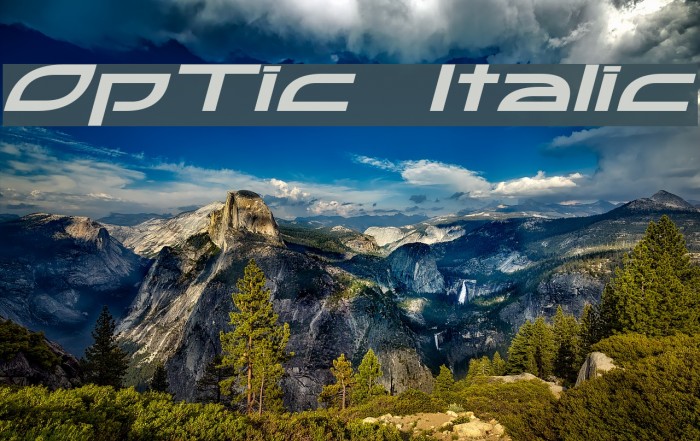 OpTic Italic Font examples