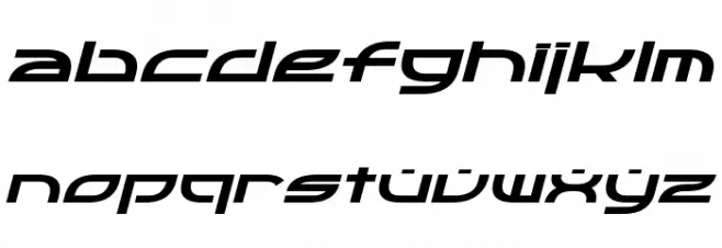 OpTic Italic फ़ॉन्ट लोअरकेस