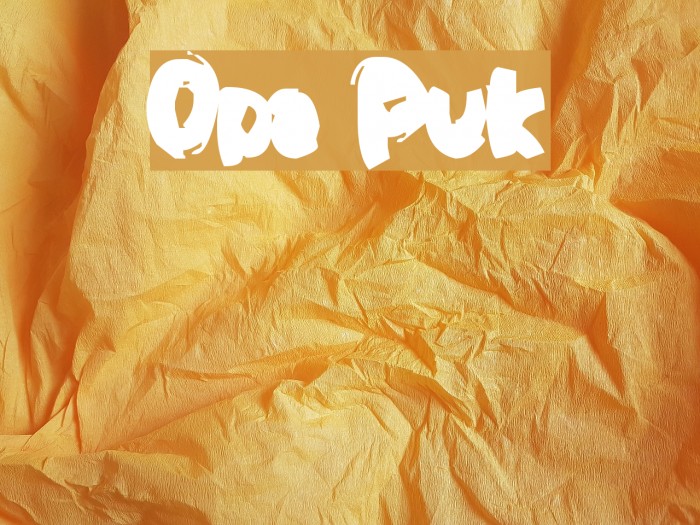 Opa Puk Font examples