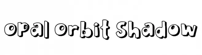 Opal Orbit Shadow  Frei Schriftart Herunterladen