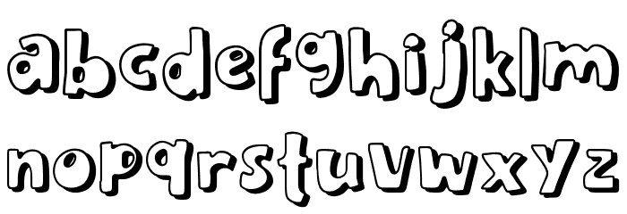 Opal Orbit Shadow Schriftart Kleinbuchstaben