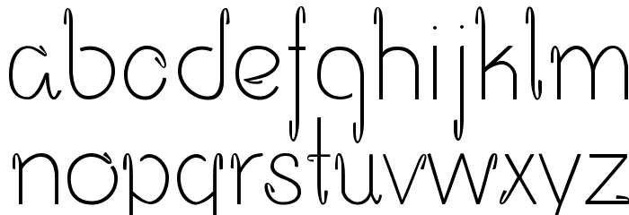Opalo Font LOWERCASE