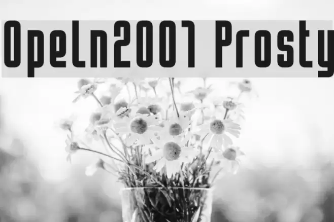 Opeln2001 Prosty Font examples