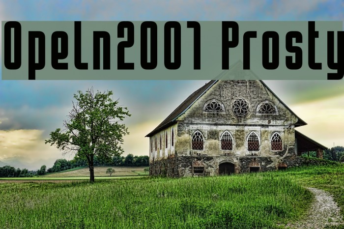 Opeln2001 Prosty Font examples