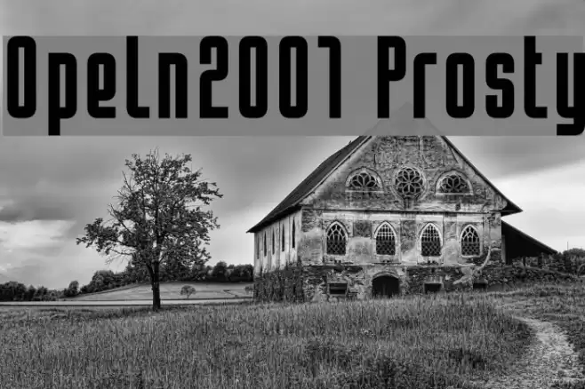 Opeln2001 Prosty Font examples