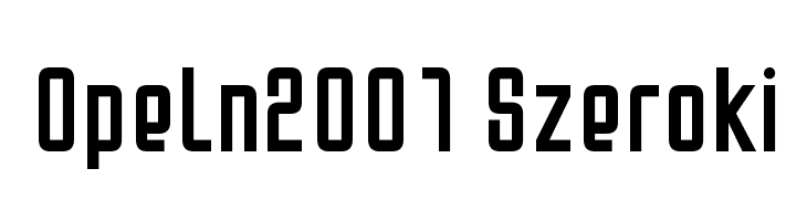 Opeln2001 Szeroki Font
