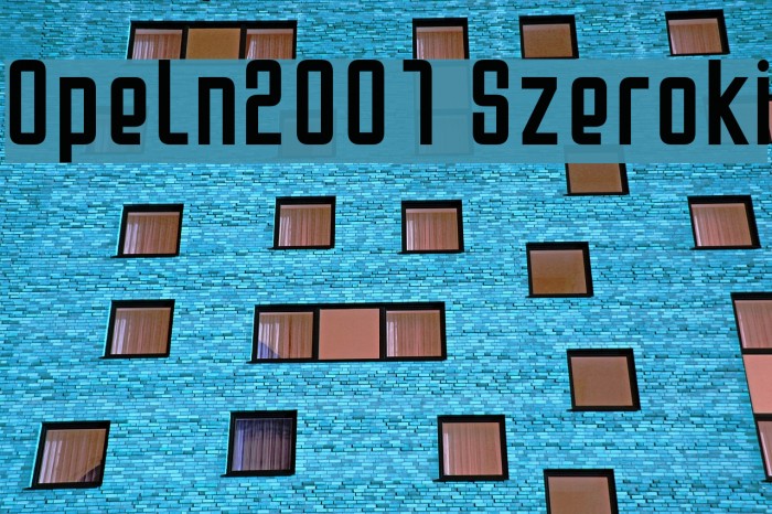 Opeln2001 Szeroki Font examples