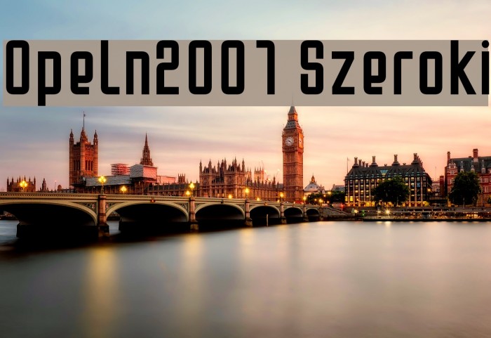 Opeln2001 Szeroki Font examples