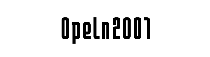 Opeln2001 Font