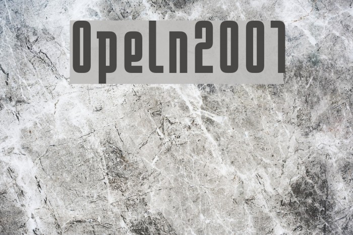 Opeln2001 Font examples