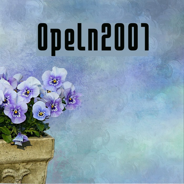 Opeln2001 Font examples