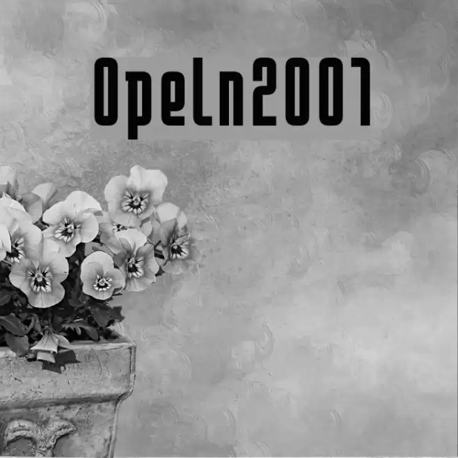 Opeln2001 Font examples