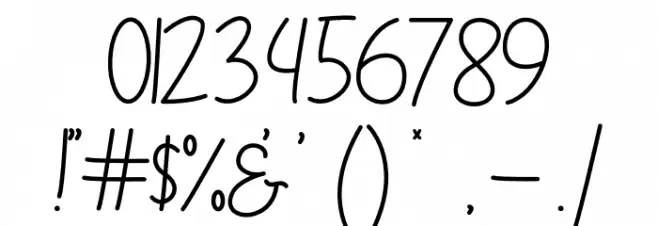 Open  Heart Font OTHER CHARS