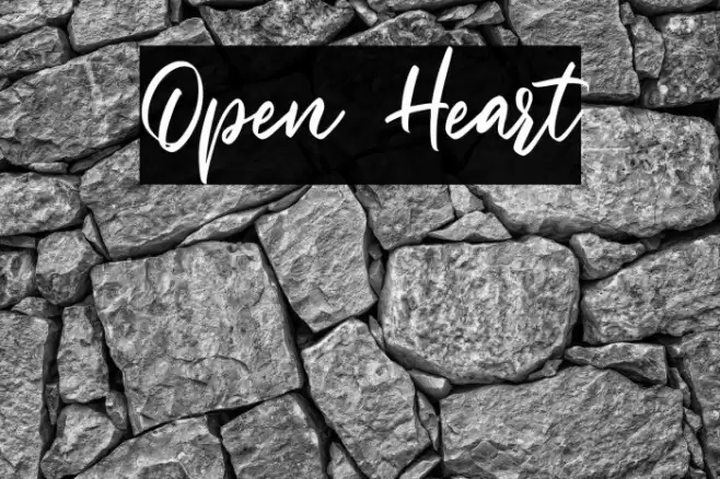 Open Heart Font examples