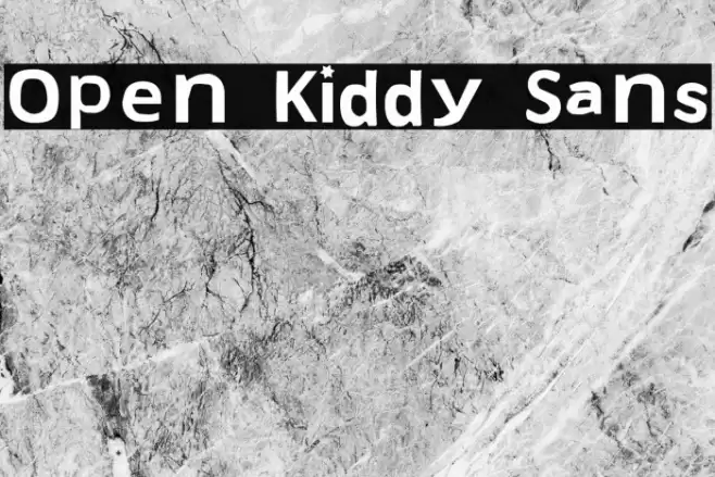 Open Kiddy Sans Font examples
