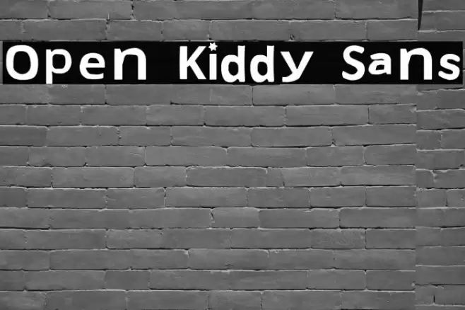 Open Kiddy Sans Font examples
