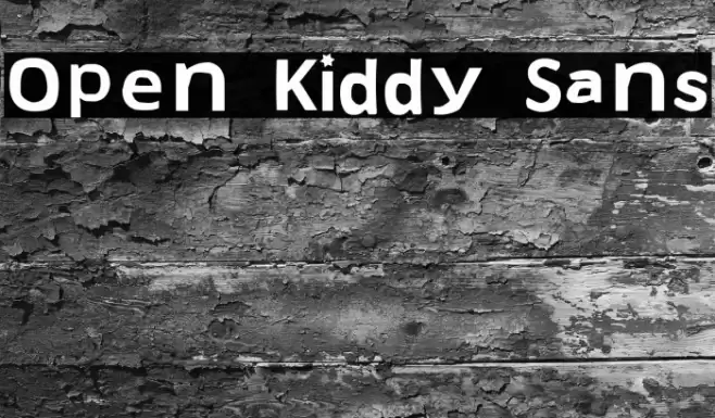 Open Kiddy Sans Font examples