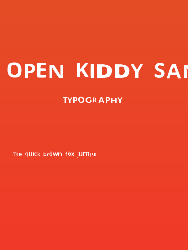 Open Kiddy Sans Poster