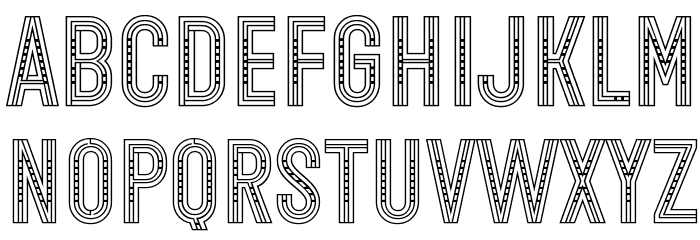Open Minded Inside Font LOWERCASE