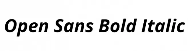 Open Sans Bold Italic  font caratteri gratis