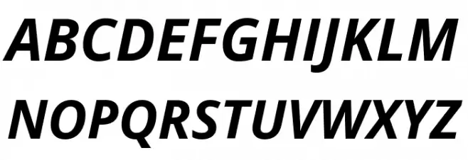Open Sans Bold Italic Schriftart Groß