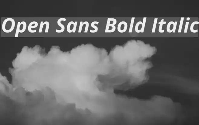 Open Sans Bold Italic Font examples