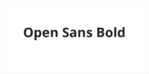 Open Sans Bold Logo