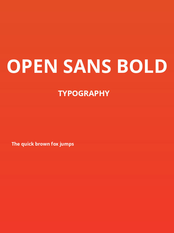 Open Sans Bold Poster
