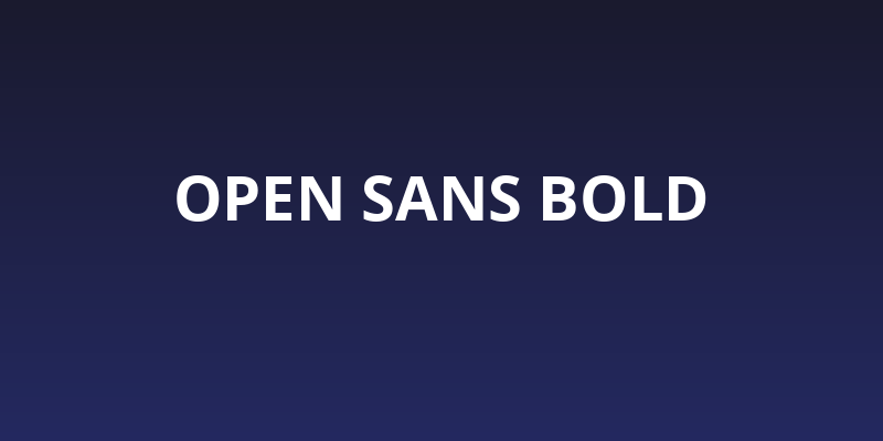 Open Sans Bold Social Header