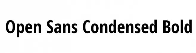 Open Sans Condensed Bold  नि: शुल्क फ़ॉन्ट्स डाउनलोड