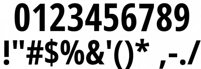 Open Sans Condensed Bold Font OTHER CHARS
