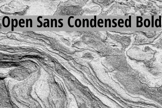 Open Sans Condensed Bold Font examples