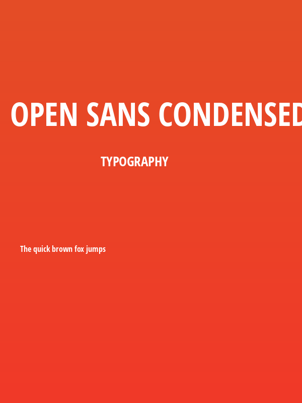 Open Sans Condensed Bold Poster