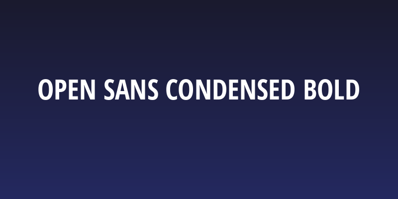 Open Sans Condensed Bold Social Header