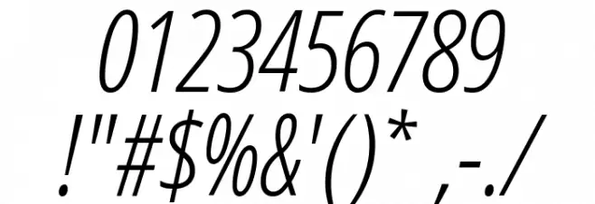 Open Sans Condensed Light Italic Font OTHER CHARS