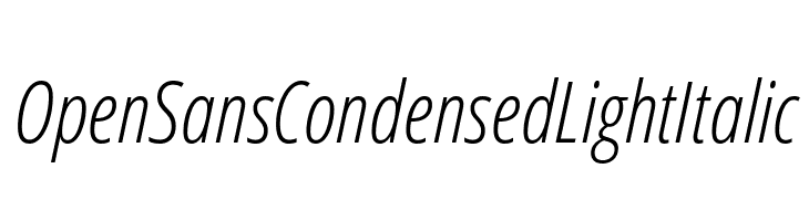 Open Sans Condensed Light Italic  नि: शुल्क फ़ॉन्ट्स डाउनलोड