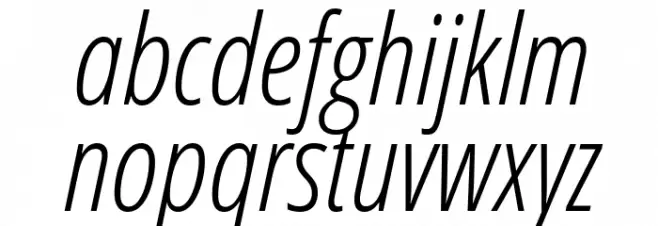 Open Sans Condensed Light Italic 字体 小写