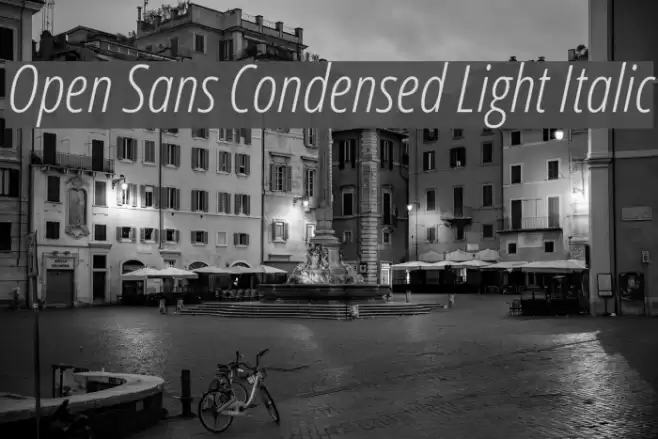 Open Sans Condensed Light Italic Font examples