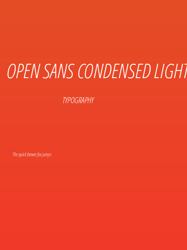 Open Sans Condensed Light Italic Poster