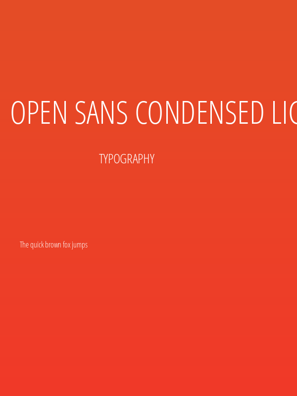Open Sans Condensed Light Poster